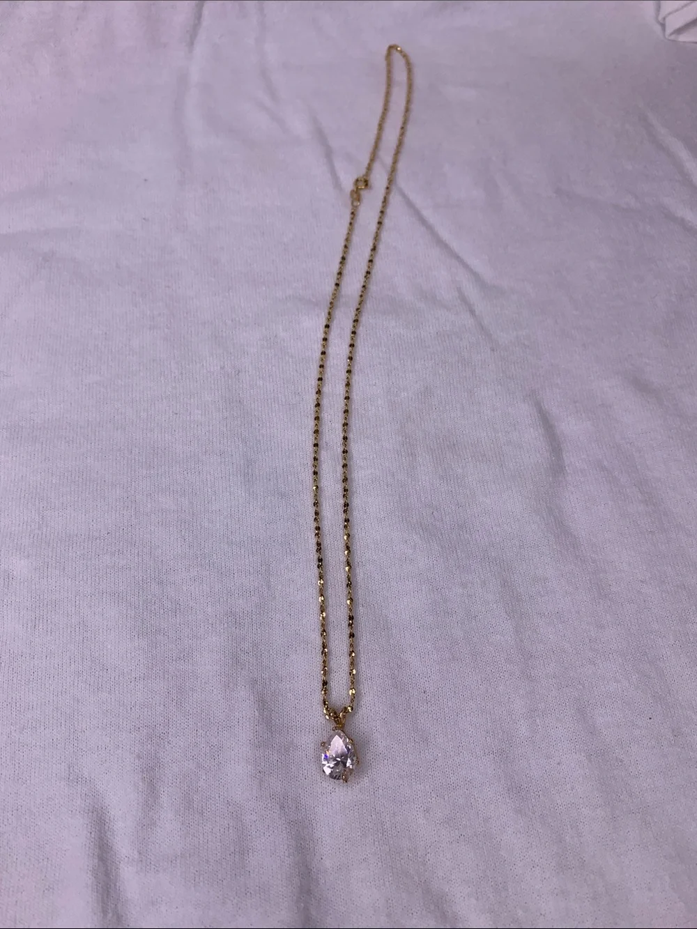 Gold Solitaire Pendant Necklace 18KT - Picture 2 of 8